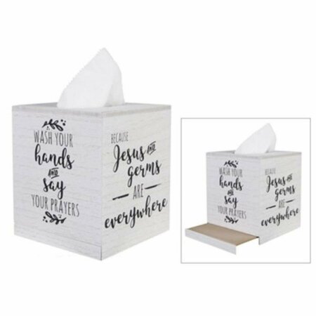 YOUNGS Wood Jesus & Germs Tissue Box 20349